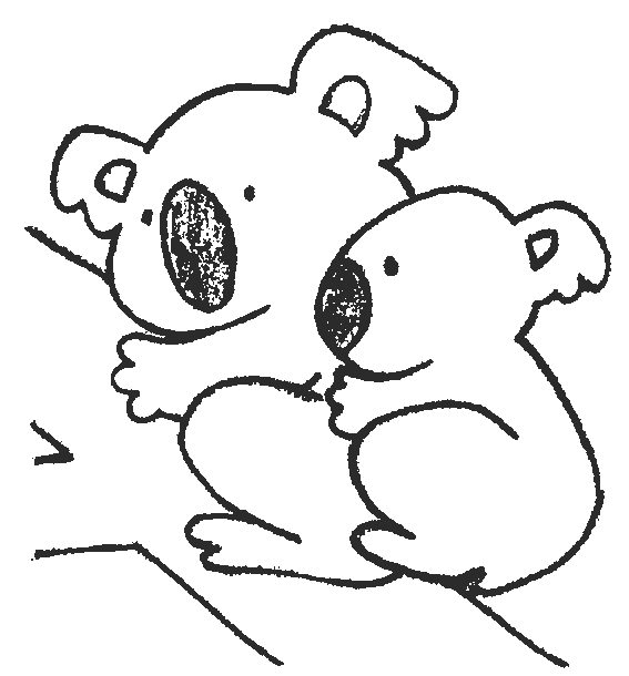 Plansa de colorat cu Koala 11 3